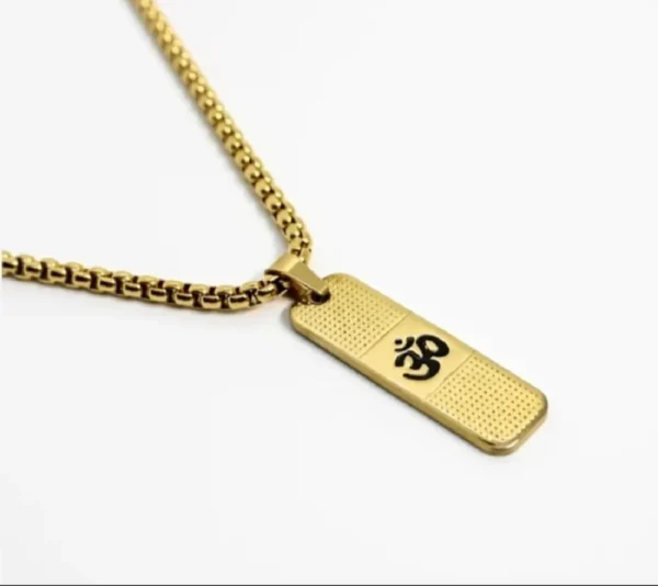 Golden Polish Om Pendant - Image 3