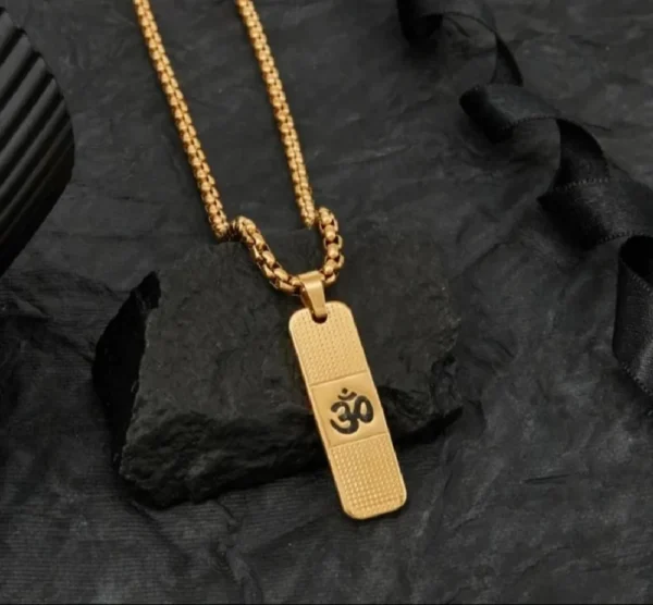 Golden Polish Om Pendant - Image 4